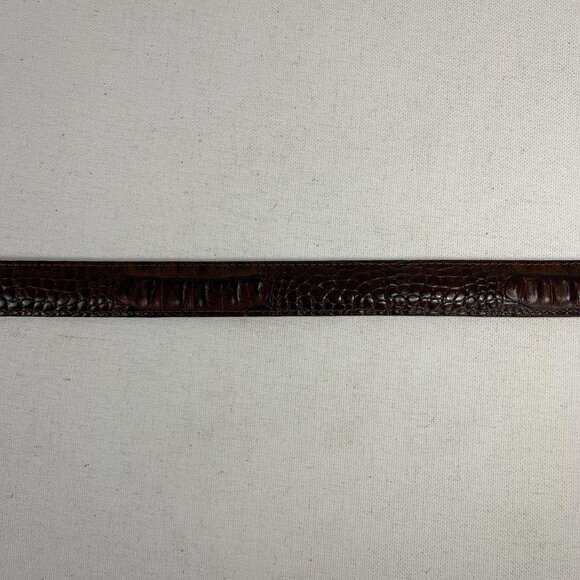 Brighton Brown Leather Belt with Silver Buckle - Size 32, Stylish & Durable! main image 6